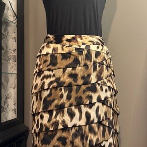 Worthington Animal Print Layered Pencil Skirt